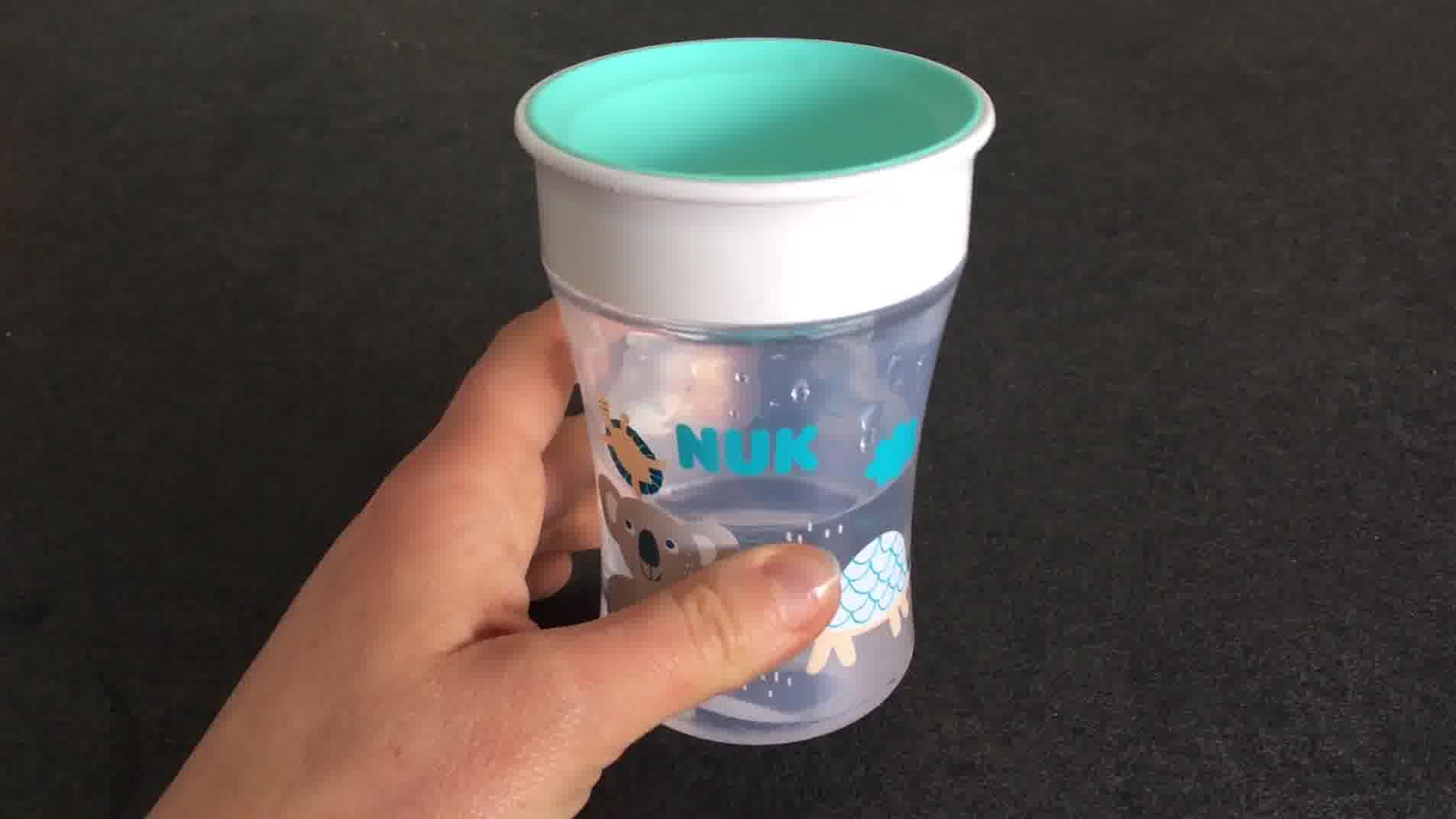 Bebe Apprentissage Anti Fuite sans BPA Gobelet Enfant Antifuites 360° flyingu Magic Cup Tasse Bebe Tasse Apprentissage Bebe 